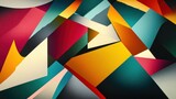 Abstract geometric shapes in vibrant colors creating a modern and dynamic visual composition illustration