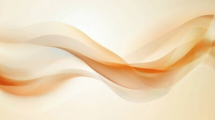 Poster - Beige to orange gradient background featuring a smooth, blurred design in a vector style. illustration