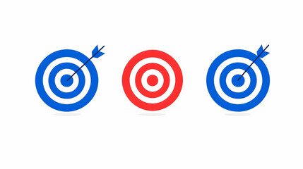 Poster - Target Icons in Vector Style with Focus Mode Buttons for Design