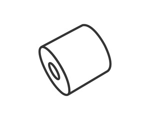 Poster - A minimalist line art illustration of a roll, symbolizing potential, beginnings, or a fresh start.  Perfect for concepts related to progress, new beginnings,  or the continuous cycle of life.