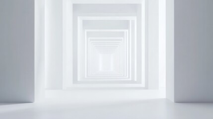 Poster - white clear blank subtle abstract geometrical background in ultra high definition quality. monotone 