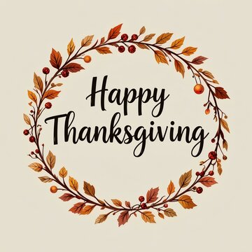 Happy thanksgiving celebration art background simple design.