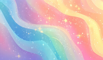 Wall Mural - A whimsical background with pastel colors