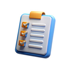 Poster - 3D White Paper Task Management To-Do Checklist Project Plan Summary