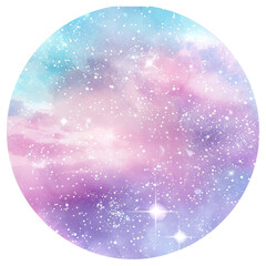 Wall Mural - png dreamy pastel galaxy illustration
