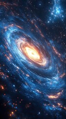 Wall Mural - Spiral Galaxy in Deep Space