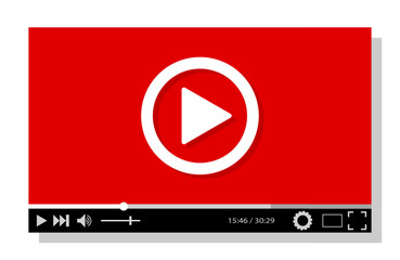 Poster - Video player interface template, media player window concept, digital screen for streaming online movie or show, modern multimedia design for web presentation or application