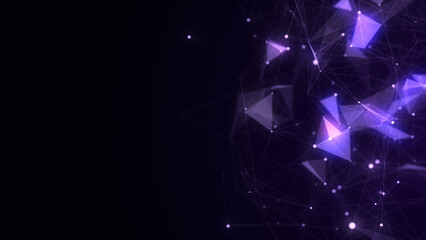 Wall Mural - technology network connection artificial intelligence. abstract business design. futuristic grid neu