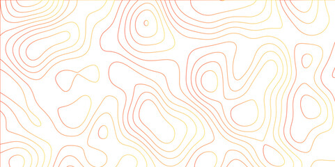 Topographic canyon geometric map relief texture with curved layers and shadow .Abstract geometric topographic contour map background. Panorama view gradient multicolor wave curve  .         