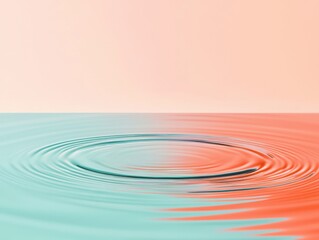 Poster - Two-toned water surface with concentric ripple effect, creating a sense of fluidity and movement in abstract composition.