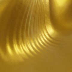 Wall Mural - 3D abstract gold background. Golden wave