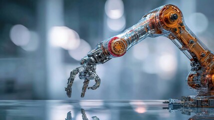 Poster - Advanced 3D Printing Arm Concept with Double Exposure Effects