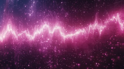Aufkleber - A high-resolution image of a heartbeat monitor showing an active heart wave, with sharp peaks and valleys representing vital signs in real-time