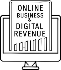 Poster - A digital illustration showing a computer screen displaying a report titled 