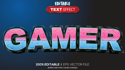 Poster - 3d text effect gaming theme