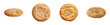 © Mr. Stocker - Assorted snickerdoodle cookies in different sizes and textures, cut out - stock png