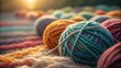 © Autun - Vibrant wool's long exposure reveals abstract textures, a colorful yarn tapestry in artistic fleece.