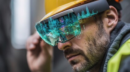 Poster - Engineer Using AR Glasses to Visualize Holographic Data