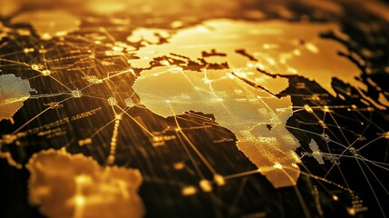 Poster - Detailed Visualization of Global Industrial Supply Chain Logistics