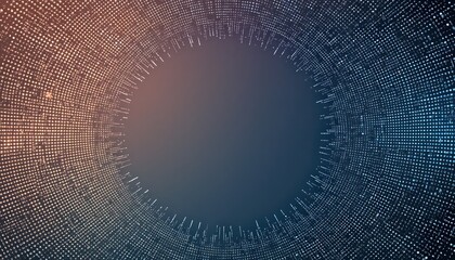 Poster - Dynamic digital visualization of data patterns virtual space abstract graphics modern environment circular perspective technology innovation for enhanced understanding