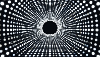Poster - Dynamic light tunnel experience urban art installation visual art nighttime abstract perspective immersive technology concept