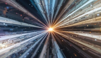 Poster - Dynamic light burst action abstract space context visual effects environment cosmic perspective concept for seo impact