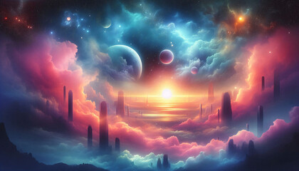 sunset i cosmic realm