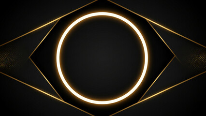 Leinwandbilder - Black and Gold Luxury Background