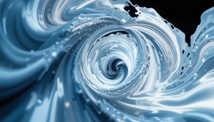 Poster - Dynamic water swirl action sequence abstract environment fluid motion graphics dark background high-detail viewpoint visual art concept