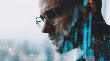 Poster - Business Analyst Observing Forex Trading Dashboard Data Insights