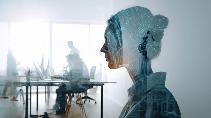 Poster - Double Exposure Concept in Smart Office Environment