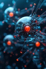 Poster - A conceptual view of a self-learning nanobot adapting to new diseases, nanorobots concept