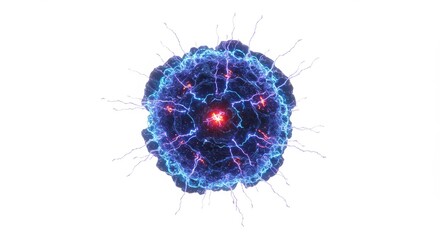 Wall Mural - bright round energy structure space orb vfx - abstract colorful lights background animation, symboli