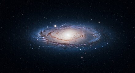 Wall Mural - celestial dance: galaxy swirl in night sky - a mesmerizing spiral galaxy, stars, cosmic dust, and th