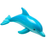 Blue Retro Vintage Nostalgic Swimming Rubber dolphin