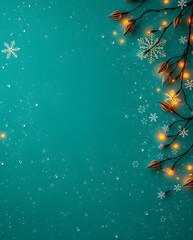Poster - an enchanting winter scene with snowflakes and glowing lights. The image evokes a sense of wonder and the magic of the season