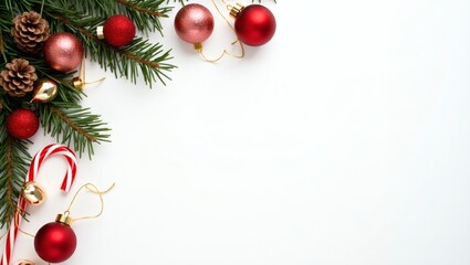Poster - Festive Christmas decorations with vibrant colors, creating a cheerful holiday atmosphere