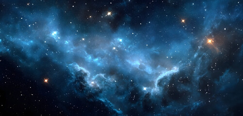 Wall Mural - deep space, abstract blue background