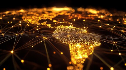 Poster - Industrial Supply Chain Logistics Global Network Visualization Map