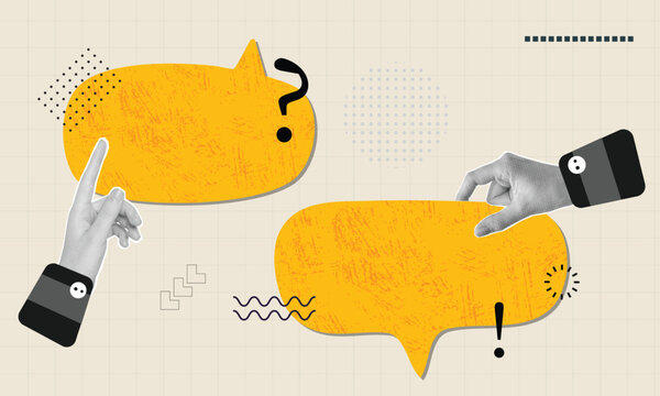 Social media communication. Halftone contemporary art.