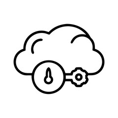 Poster - Cloud Icon with Gear and Timer Symbolizing Control and Release  