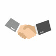 © POLO VECTORS - Flat design illustration of a handshake agreement. Vector Image