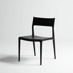 Poster - Isolated Black Chair on White Background for Interior Design