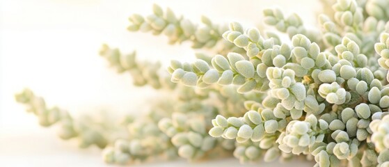 Poster - Vibrant green succulents display their intricate textures under natural light, highlighting the unique beauty of desert flora in a serene setting