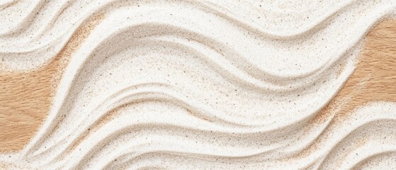 Poster - Soft wind-drifted shapes of white sand create a peaceful and calming atmosphere, showcasing the natural beauty of the desert at sunset
