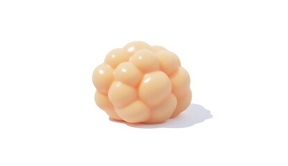 Poster - Pale Orange Textured Sphere on White Background