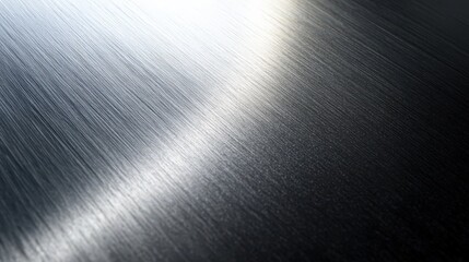 Poster - A sleek, polished metal surface with subtle brushed texture and reflections.