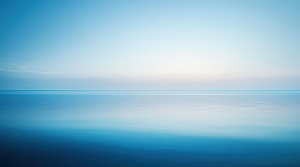 Poster - A smooth gradient blue background transitioning from deep navy at the edges to a bright sky blue at the center, creating a calming effect