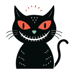  black and white cat vector