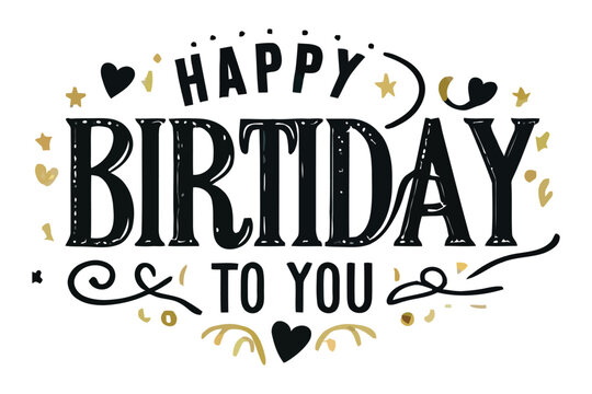 Happy Birthday lettering with balvloons